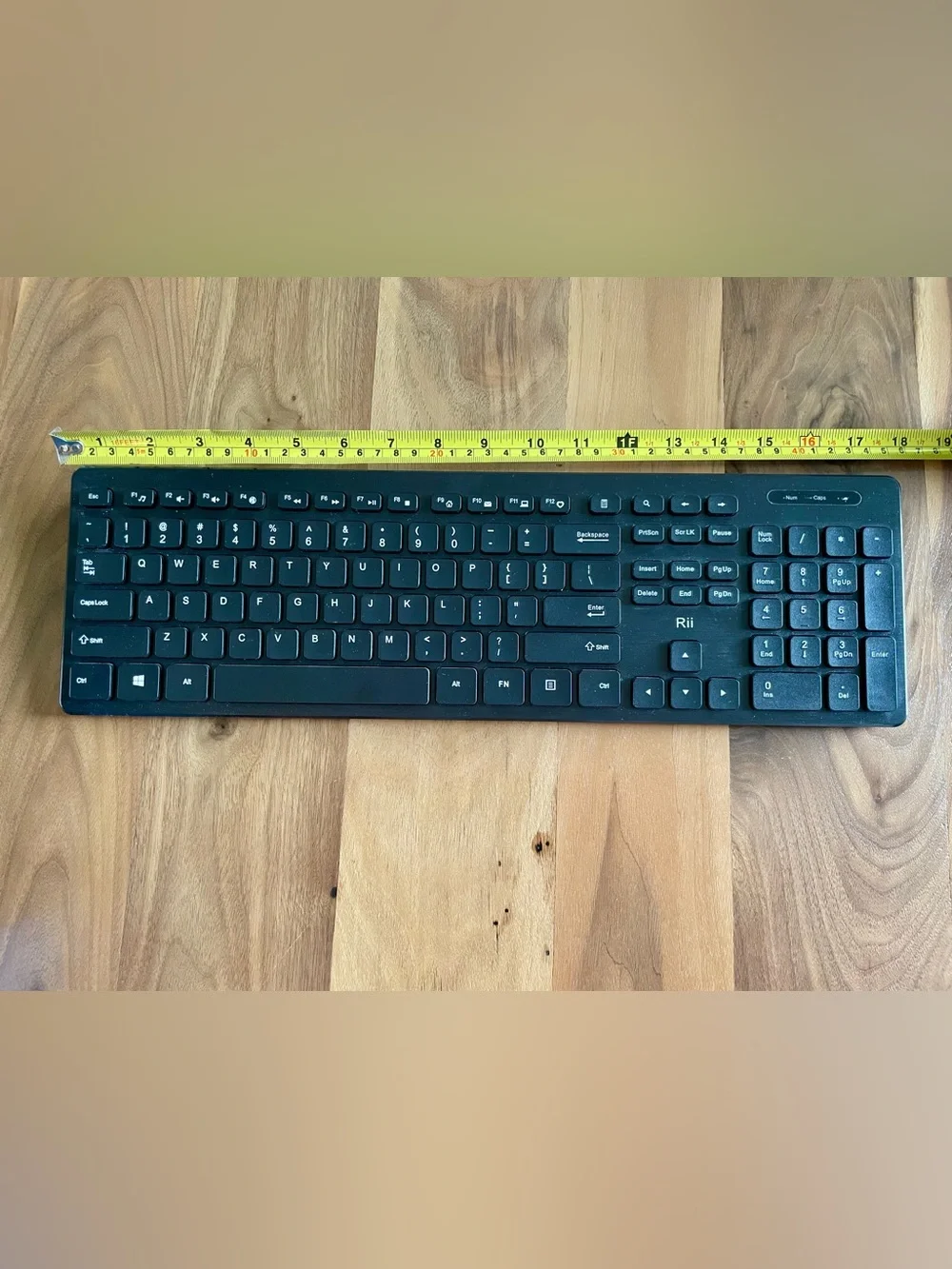Black Slim Wireless Keyboard with Numeric Keypad